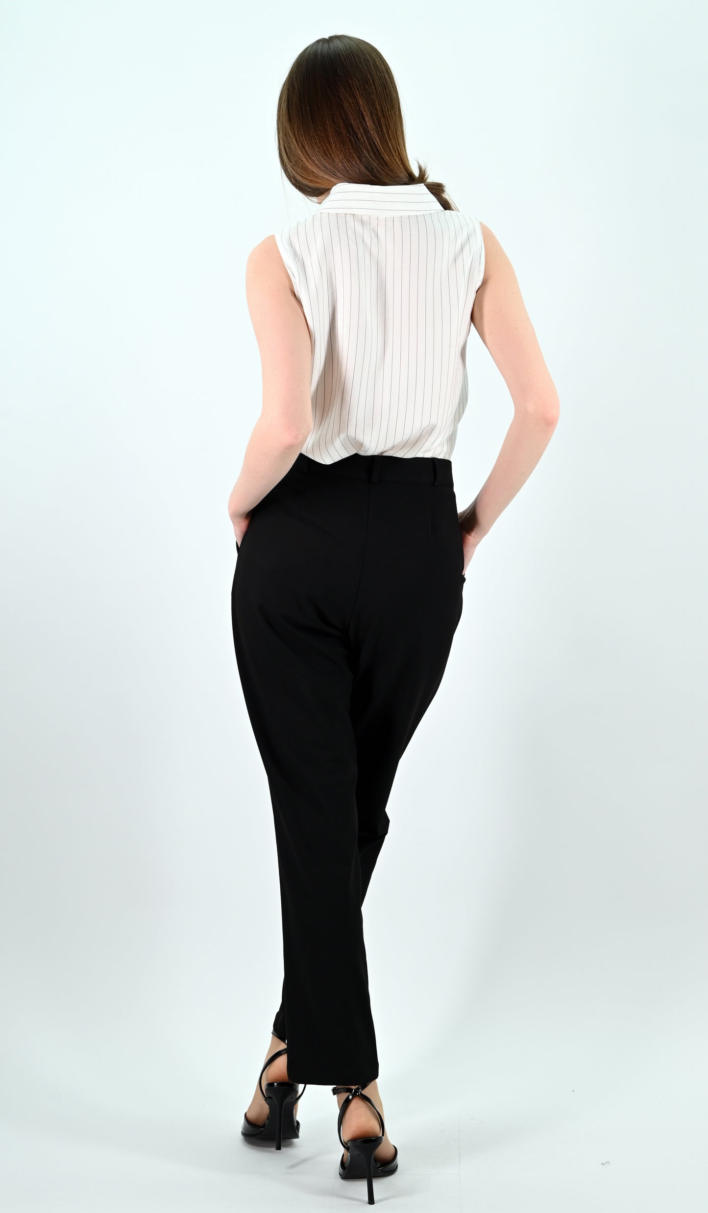 Straight Leg Trousers - Black