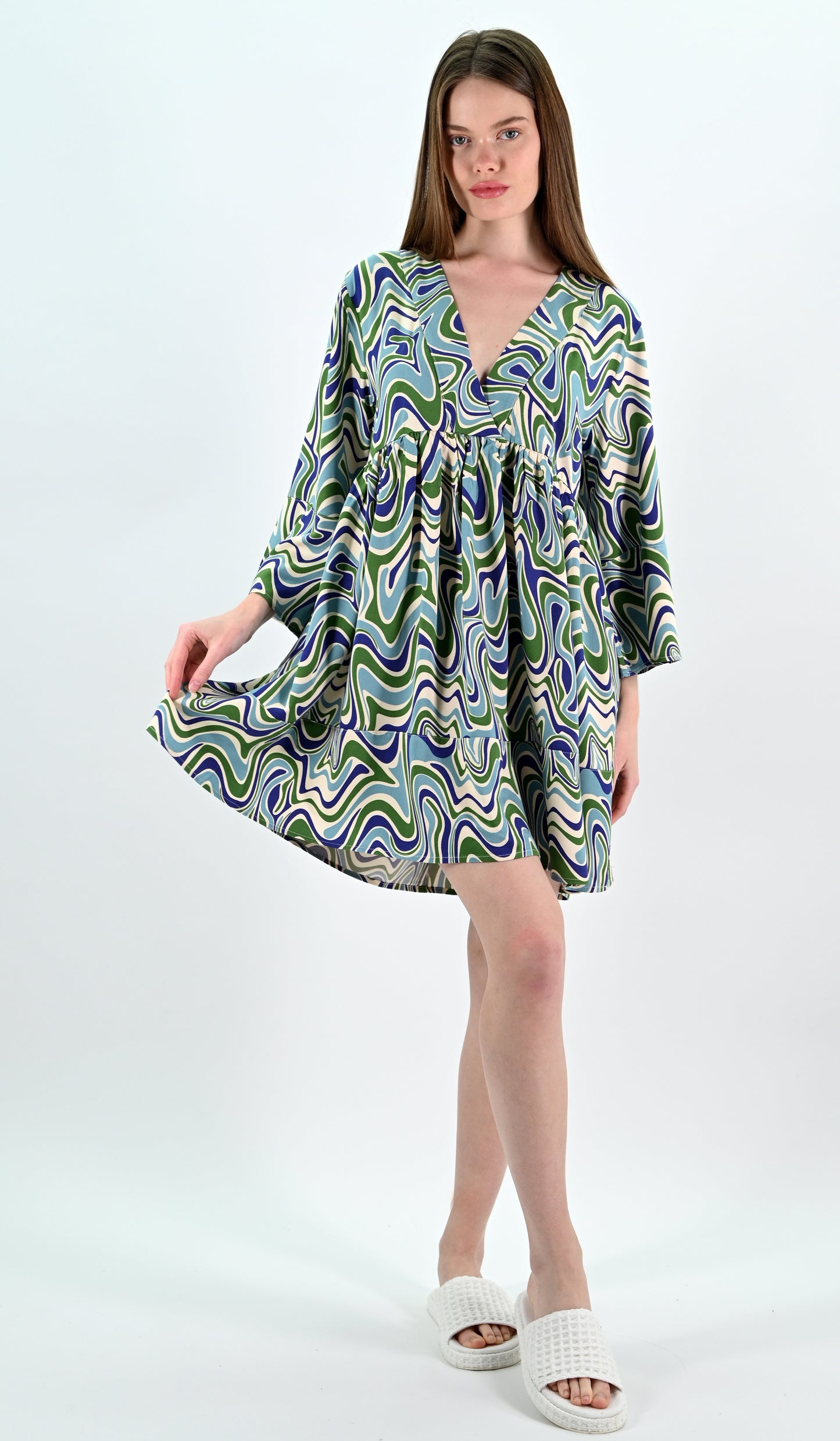 Printed Mini Dress