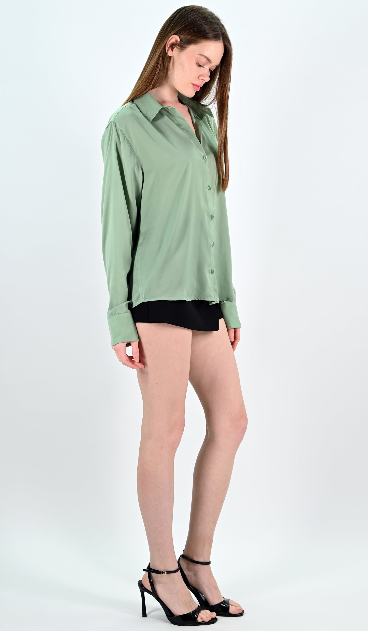 Mint Green Satin Shirt