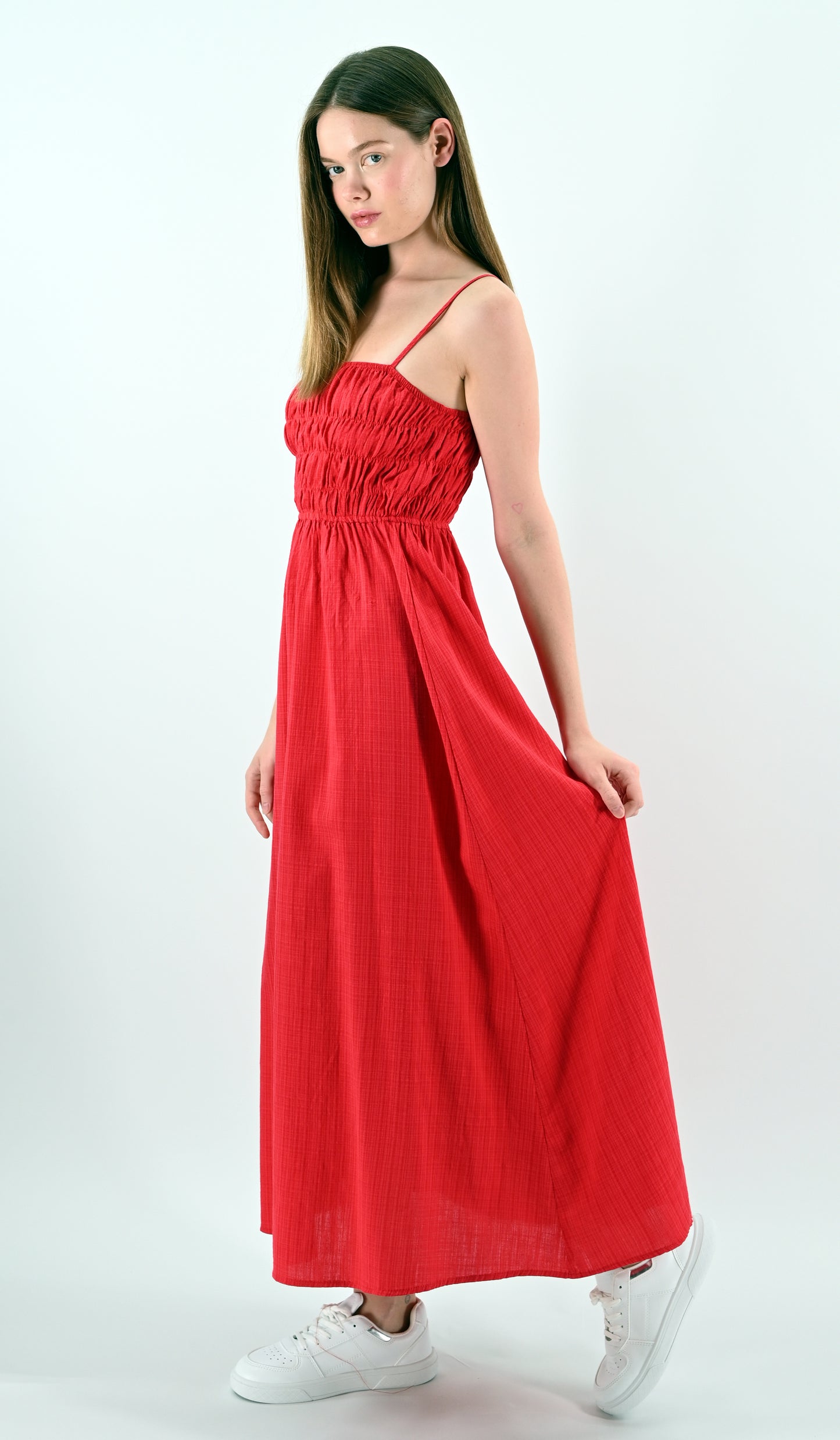 Red Spaghetti Strap Dress