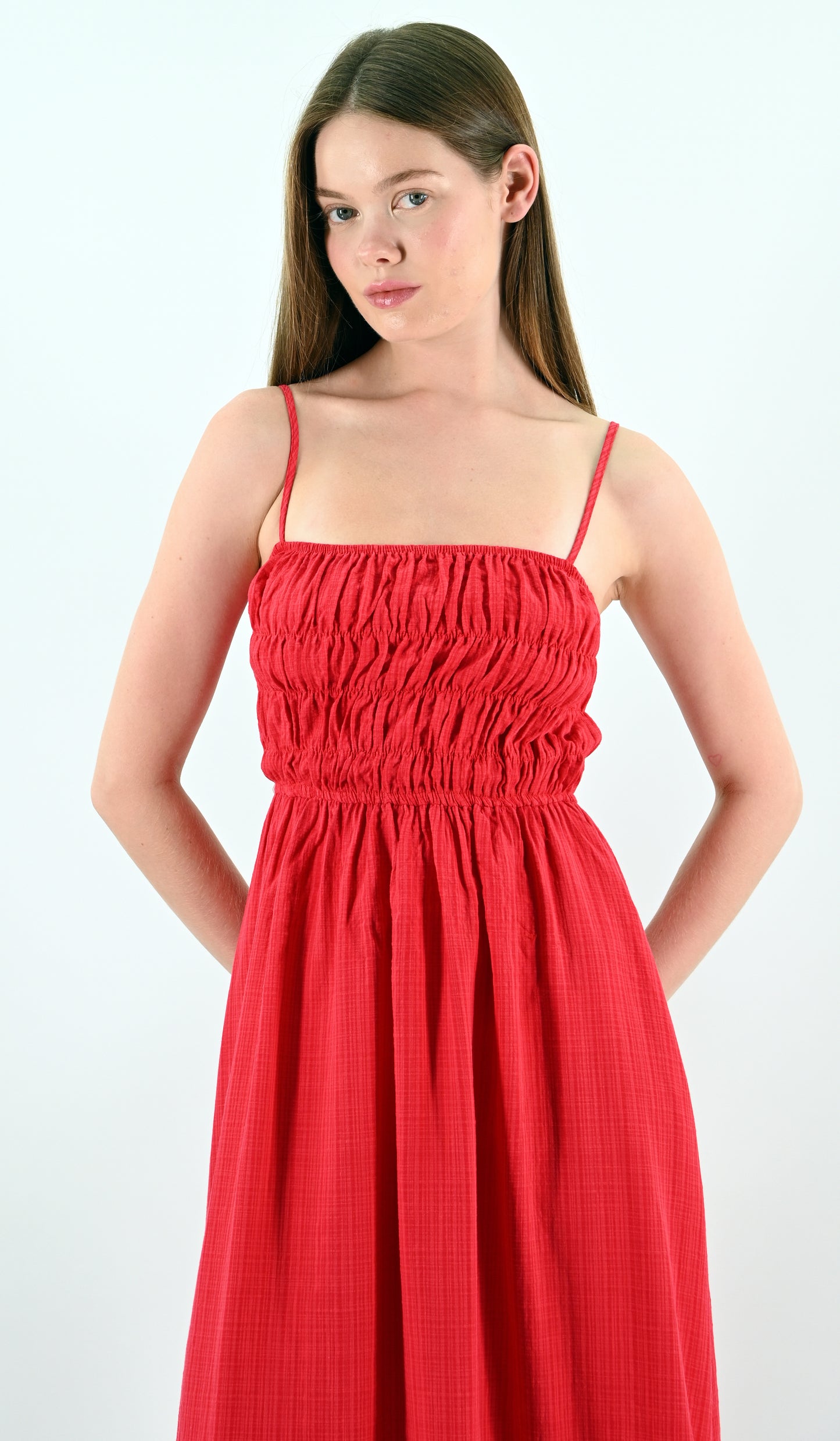 Red Spaghetti Strap Dress