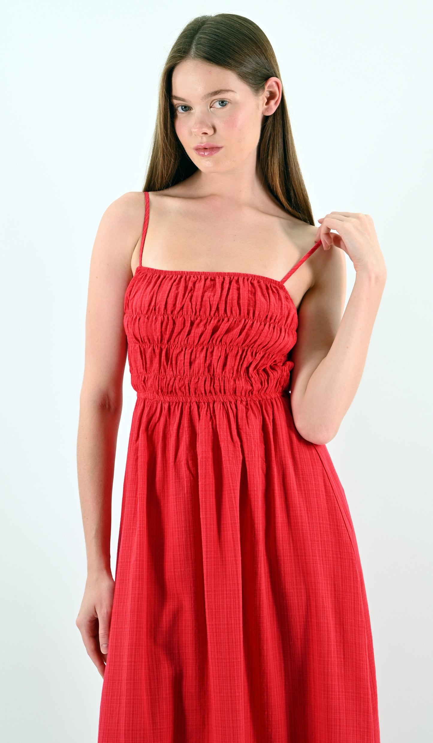 Red Spaghetti Strap Dress