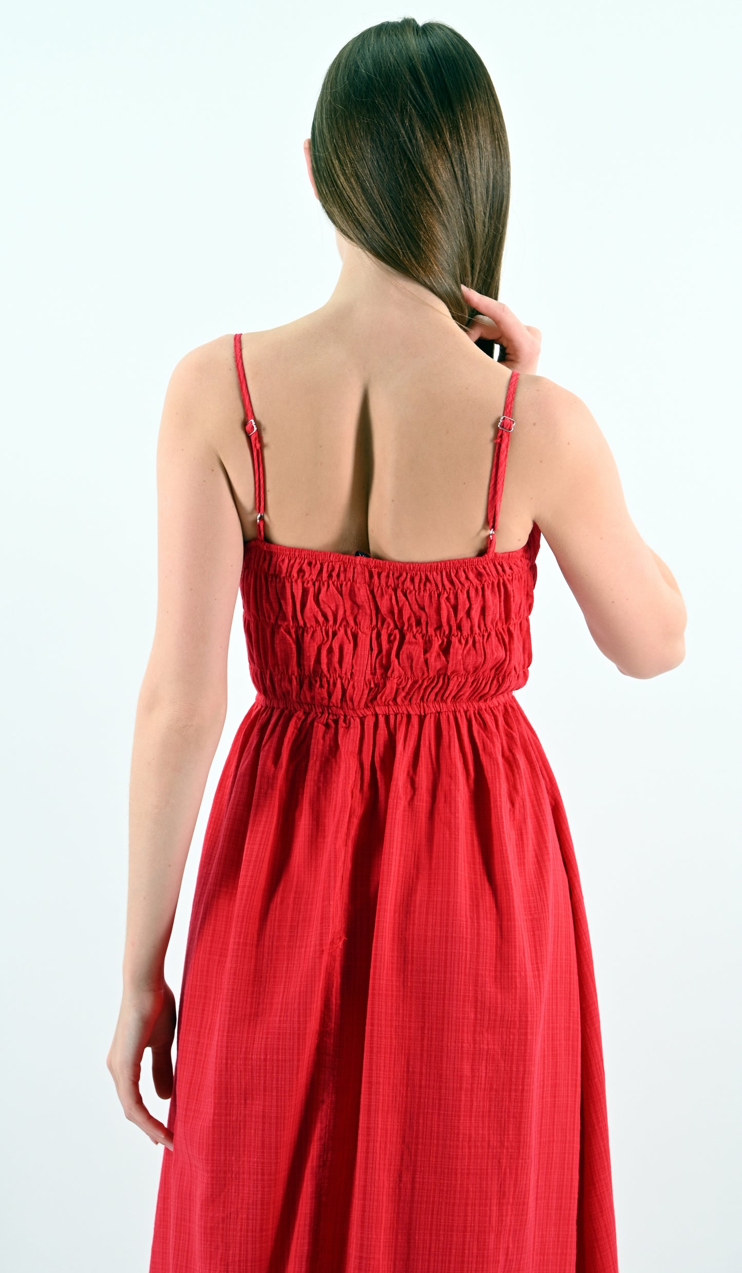 Red Spaghetti Strap Dress