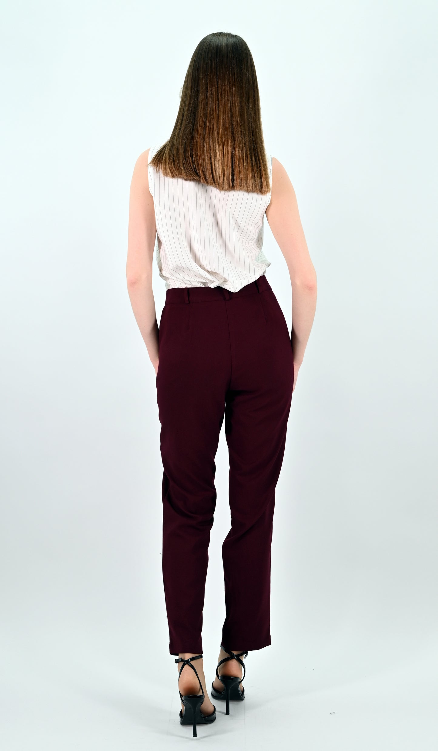 Straight Leg Trousers - Bordeaux
