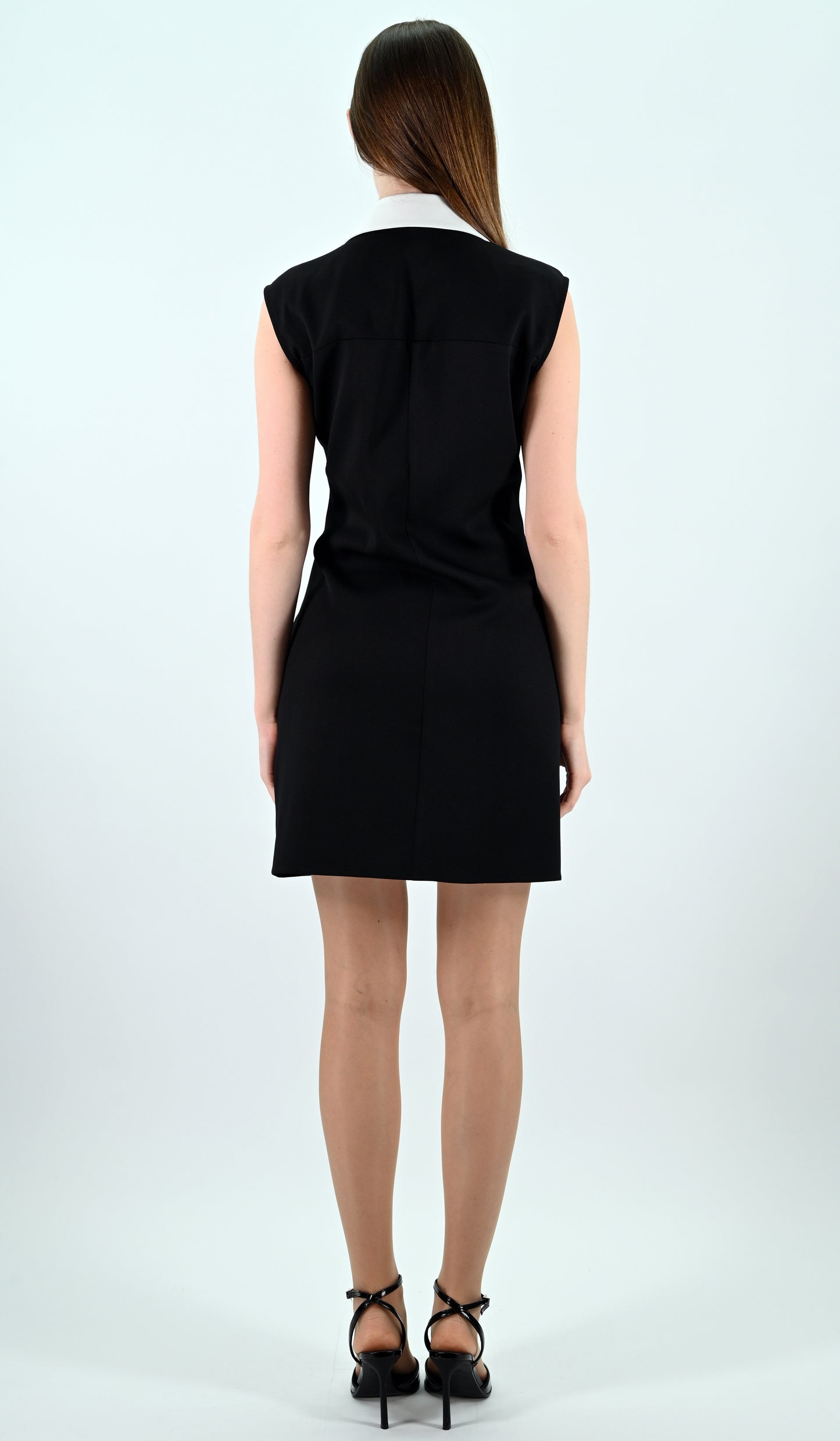 Contrast Mini Dress - Black And White
