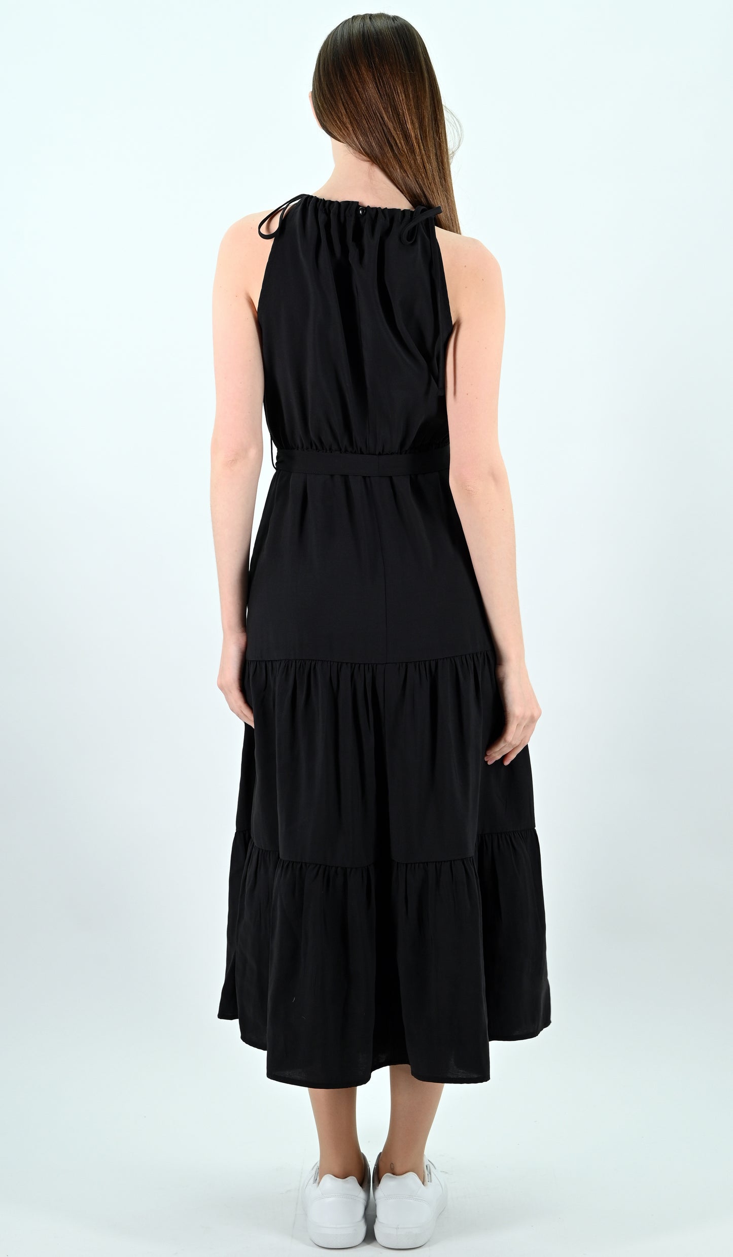 Tiered Midi Dress - Black