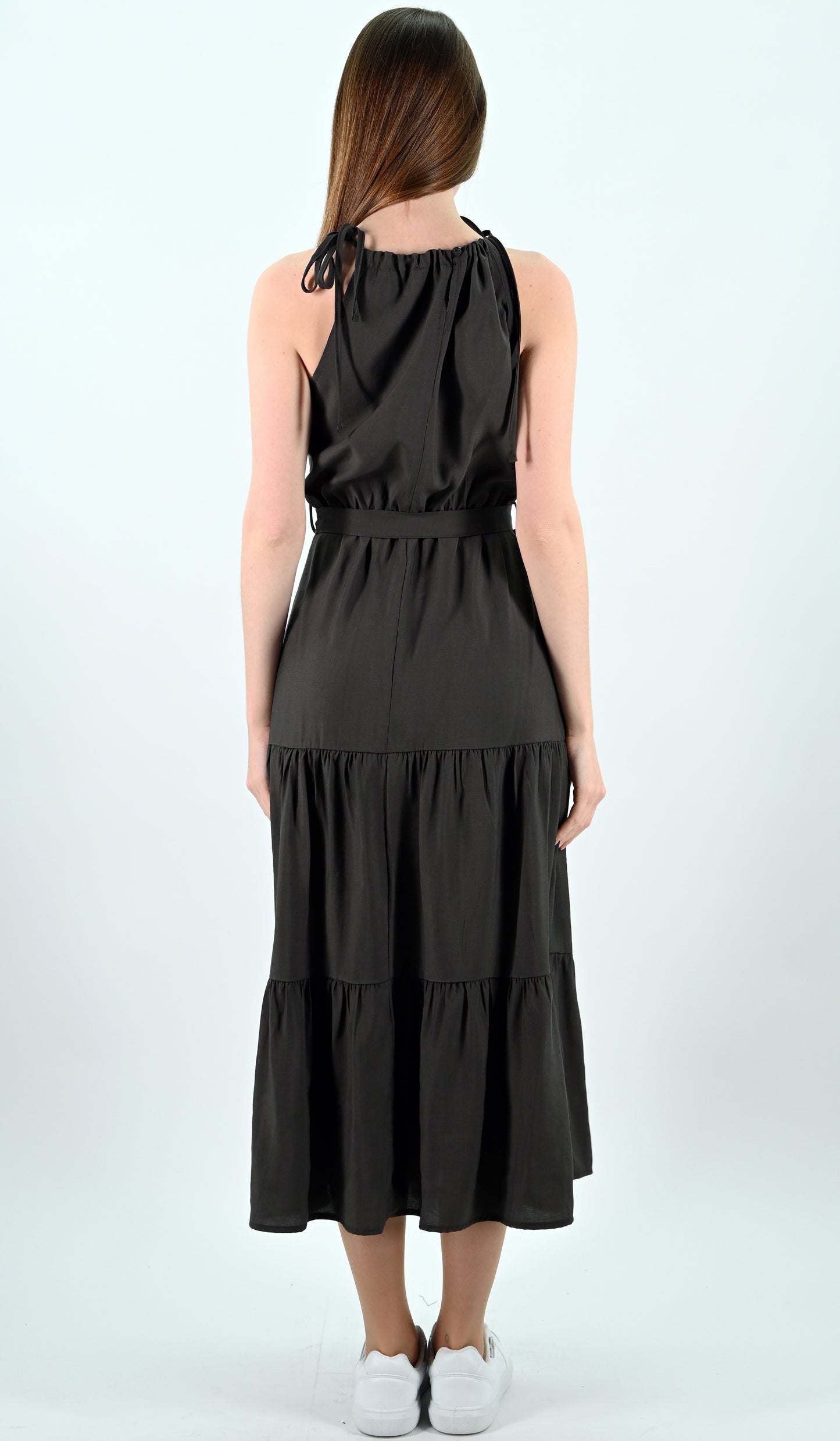 Tiered Midi Dress - Anthracite
