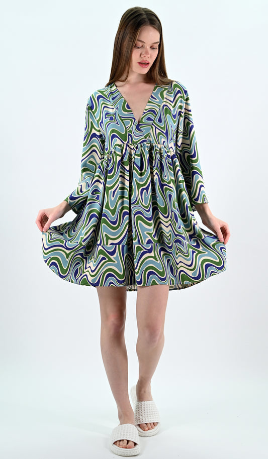 Printed Mini Dress