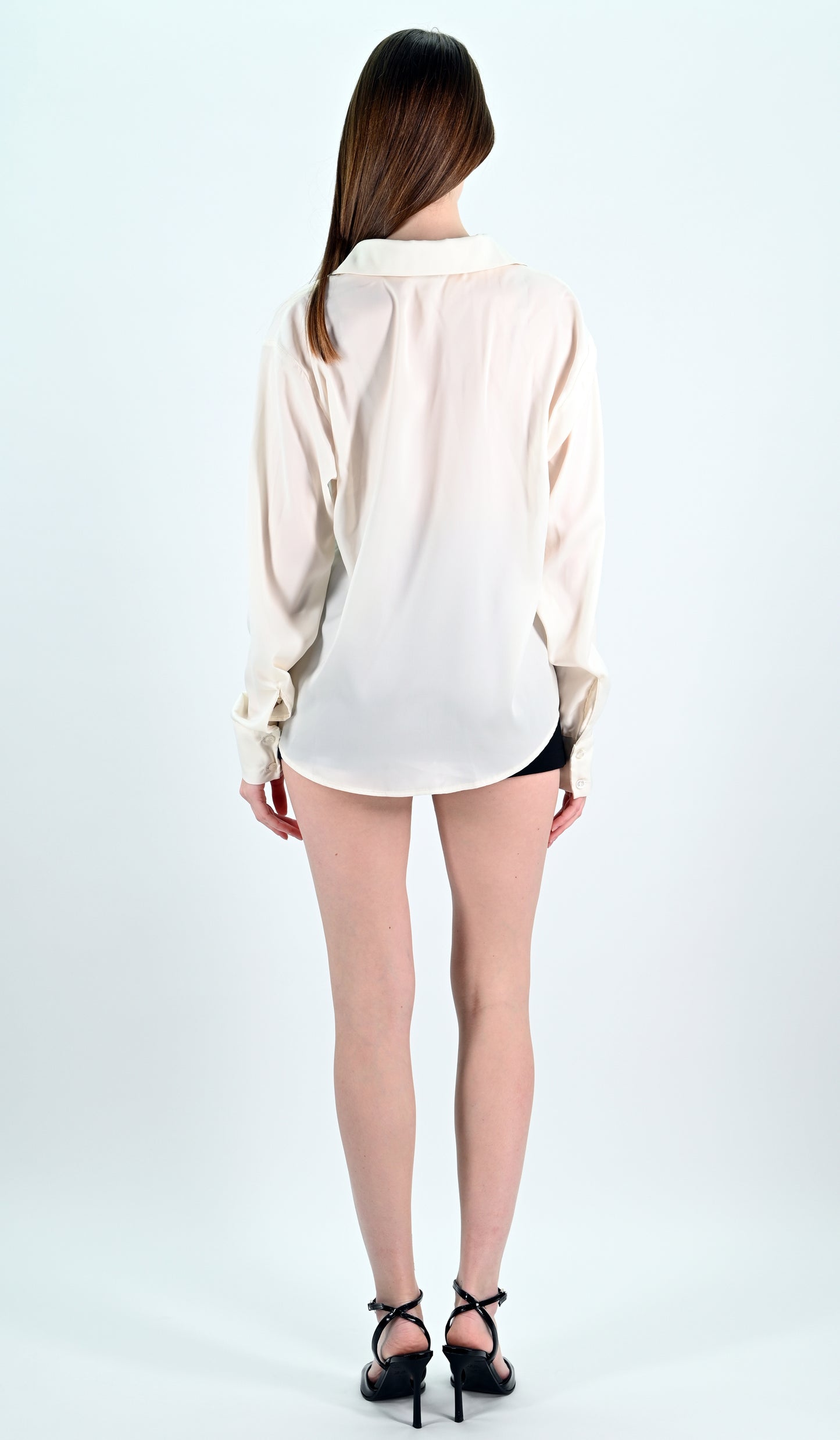 Cream Satin Shirt