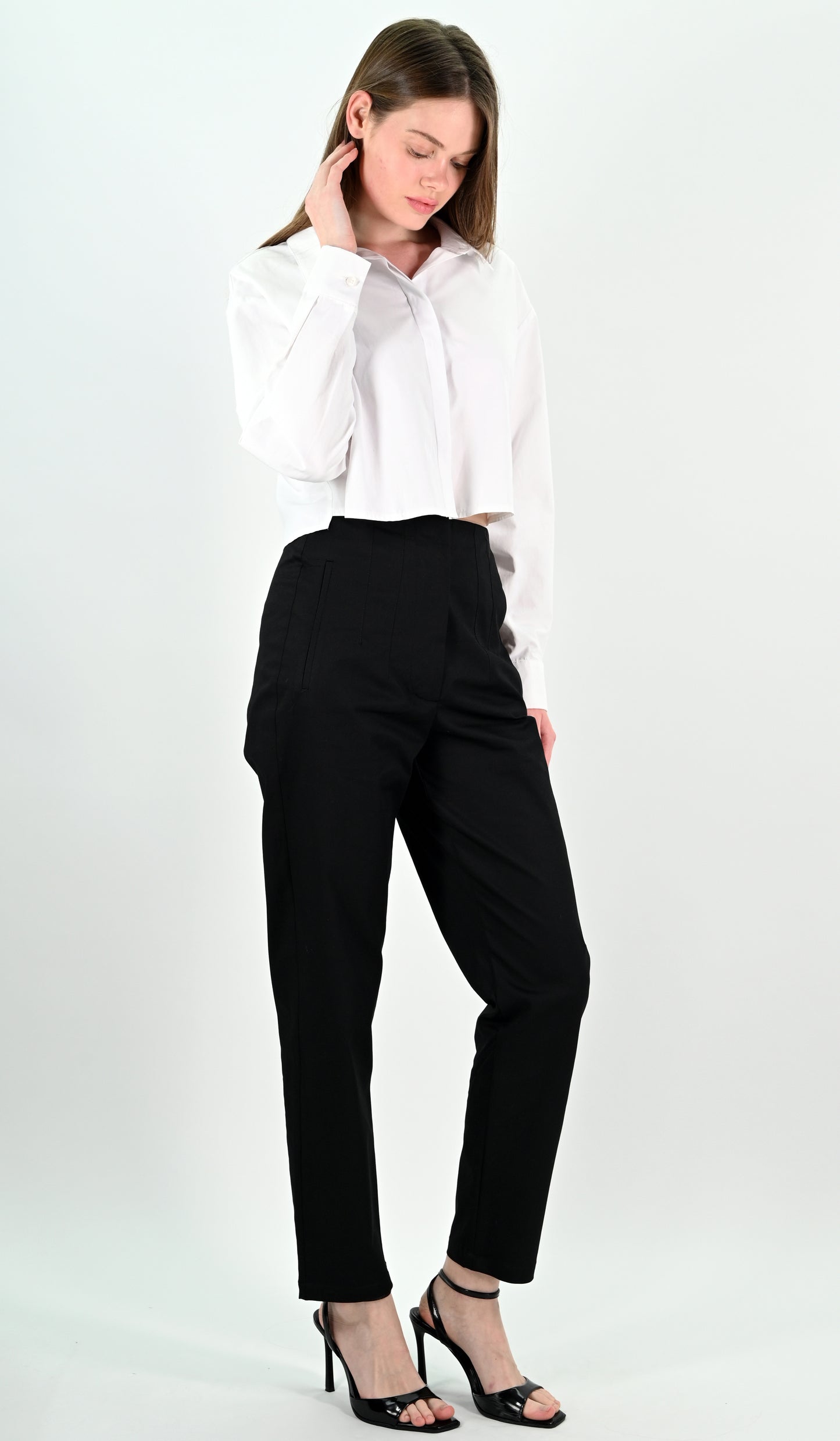High Waist Trousers - Black
