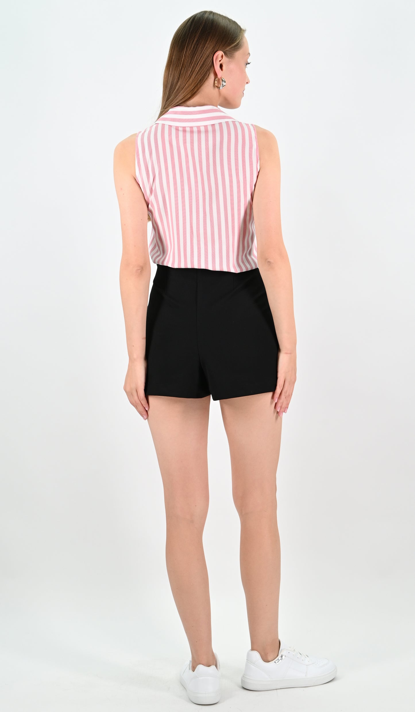 Skort With Front Vent - Black